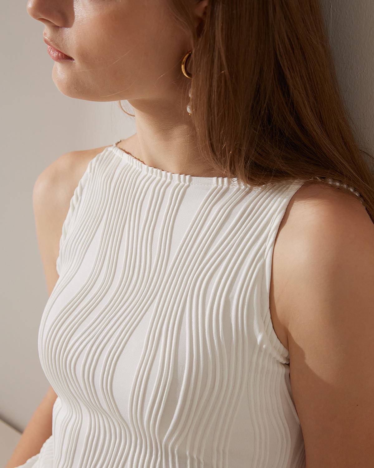 KARINA | VESTIDO CAMISERO CON TEXTURA ONDULADA